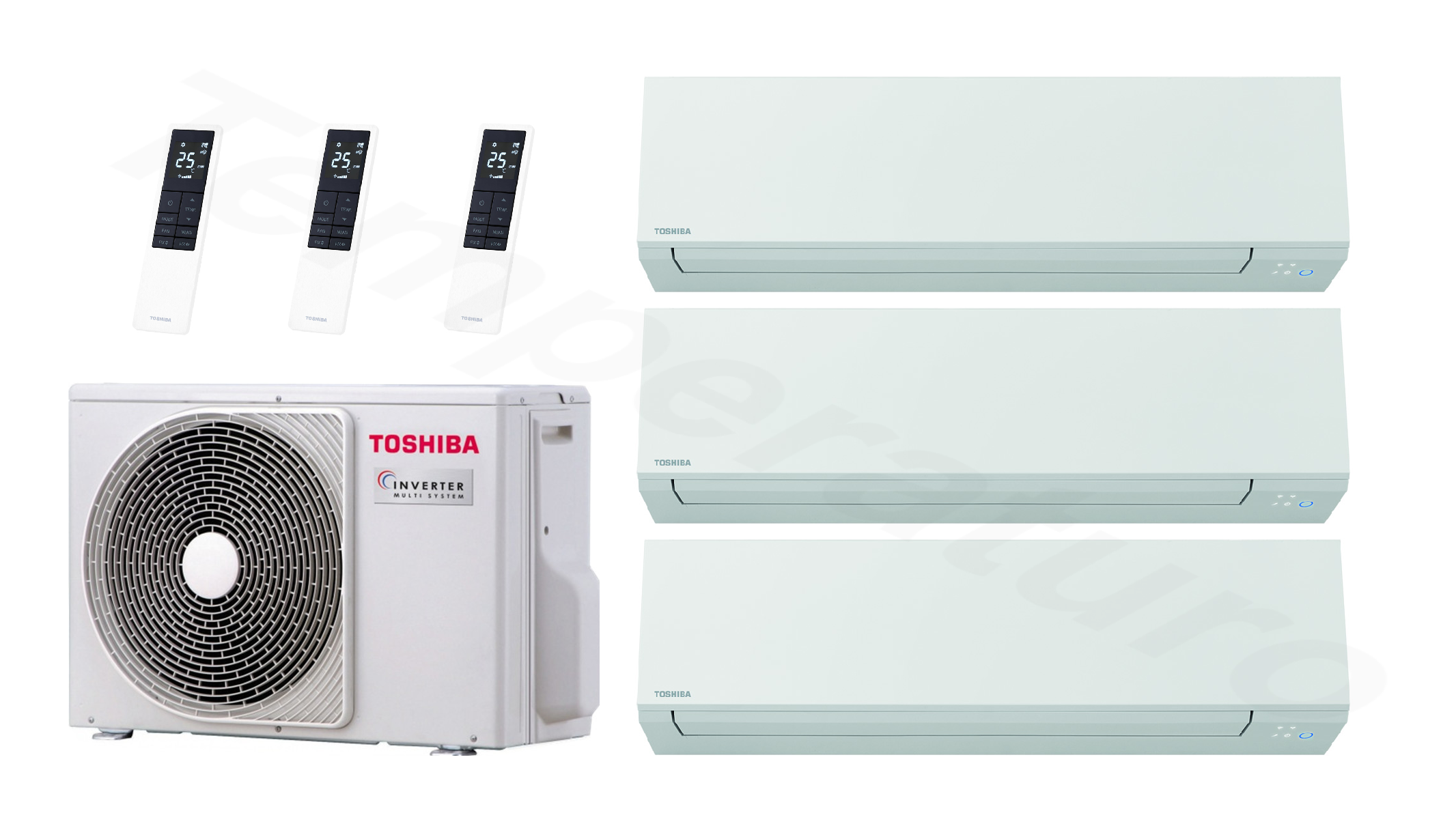 Toshiba Shorai Edge 3 Raum Multisplit Klimaanlage TEMPERATURO