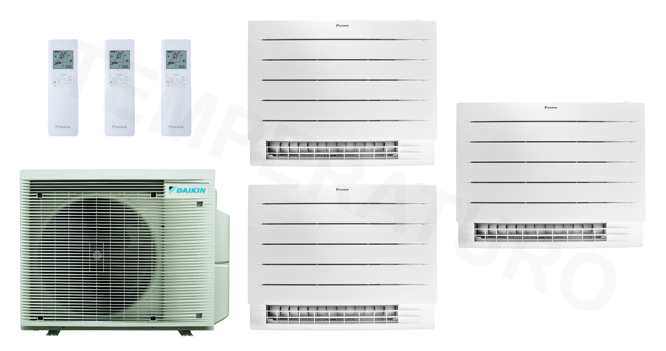 Daikin Perfera Truhengerät 3 Raum Multisplit Klimaanlage TEMPERATURO