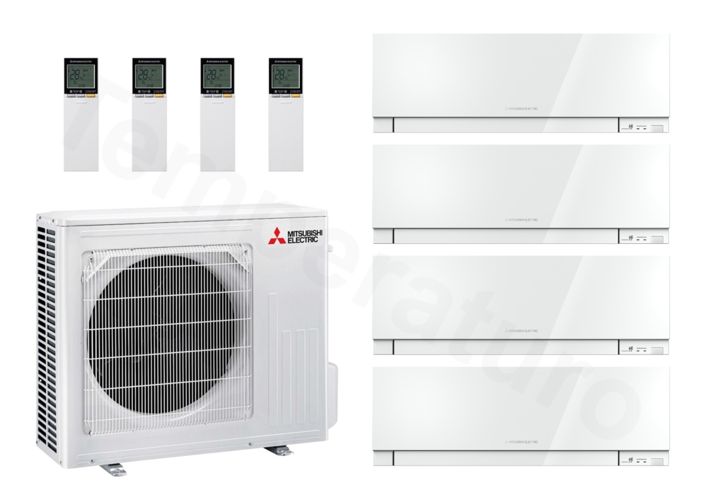 Mitsubishi Premium Raum Multisplit Klimaanlage X Kw A A Wifi