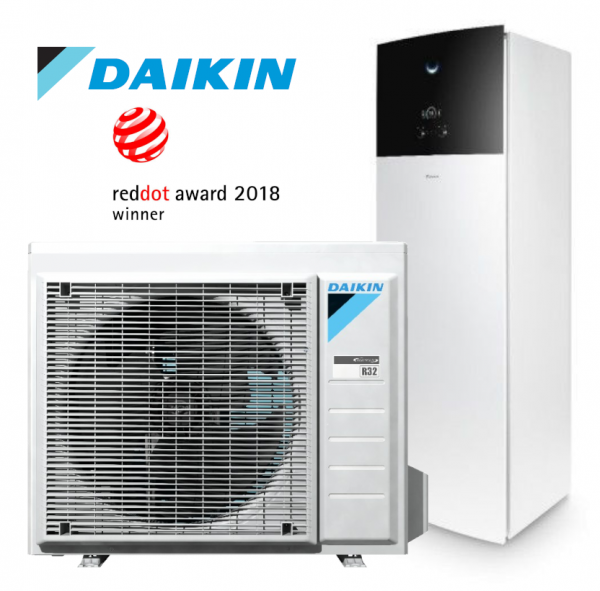 Daikin Altherma 3 R F Split Wärmepumpe 4 KW + Edelstahlspeicher R32 ...